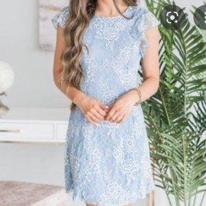 Ivory blue dress